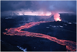 Icelandic lava flow Krafla USGS