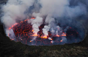 Nyiragongo lava lake 