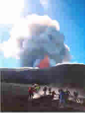 Volcanic Lava eruption from the summit of Mt.Etna