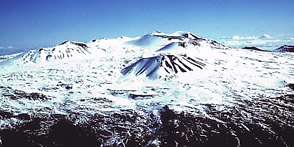 Mauna Kea volcano with snow on Big Island Hawaii USGS