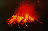 Types of volcanic eruption Strombolian